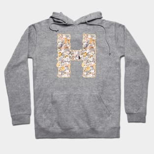 cat letter H (the cat forms the letter H) Hoodie